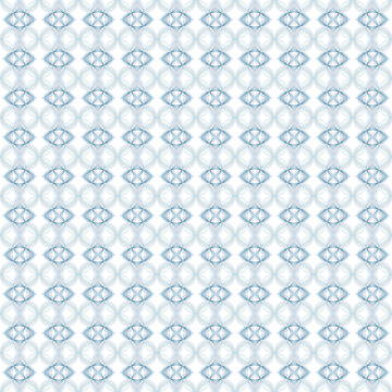 Seamless pattern of glowing blue, teal, pink, yellow subtle curves. Symmetric line art ornament. Kaleidoscope pattern. Abstract geometric background with cross shapes. Technology design. Thin lines