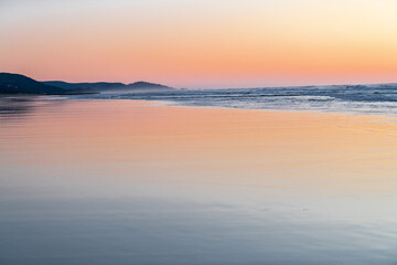 Fototapeta na wymiar Sunset at Nehalem Beach, Manzanita, OR