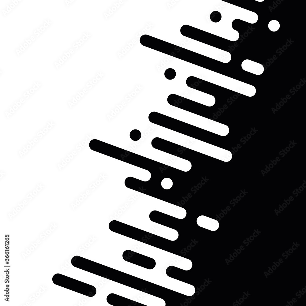 Aufkleber seamless vector abstract transition of two colors. rounded lines blended in. black and white contras