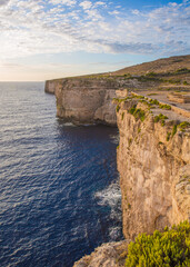 Fototapeta na wymiar Panoramic view of the Maltese landscape 