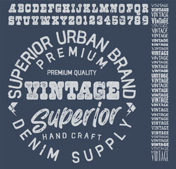 Craft retro vintage typeface design.