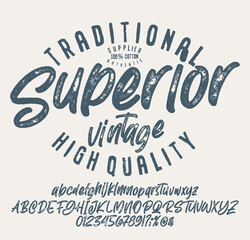 Craft retro vintage typeface design.