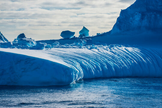 Iceberg floating in South Orkney Islands archipelago