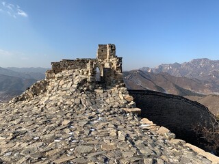 Ruins and broken down path along the Great Wall