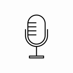 Outline microphone icon.Microphone vector illustration. Symbol for web and mobile