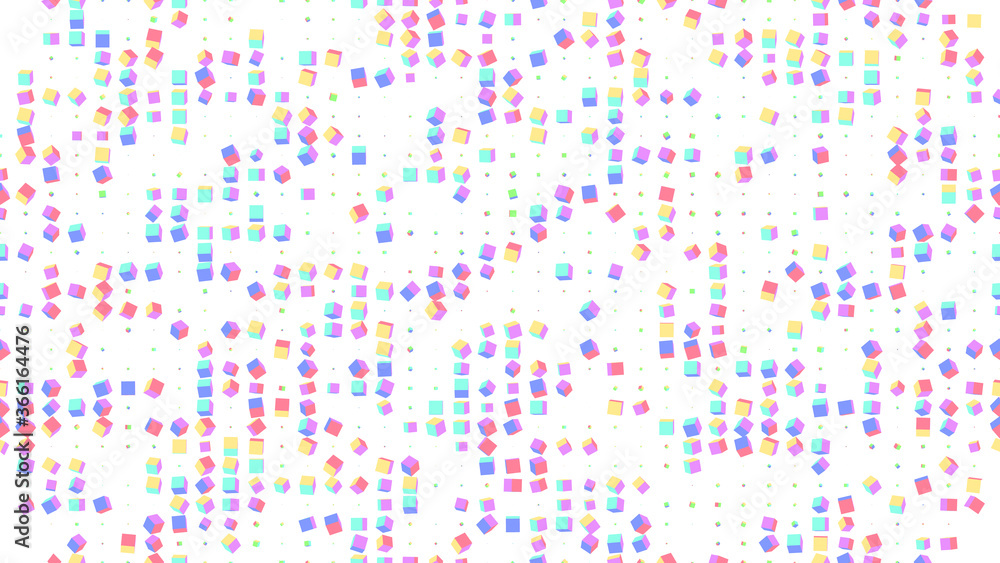Aufkleber seamless geometric 3d cubes vector background. 3d boxes spin grid. minimal background