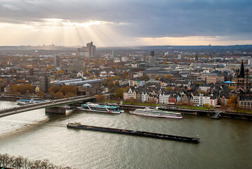 Fototapeta premium Landscape photographed in Cologne, Germany. Picture made in 2009.