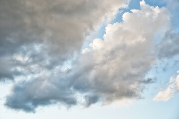 Cumulus clouds in the sky. Clouds in fine weather.