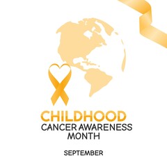 September is Childhood Cancer Awareness Month Vector Illustration