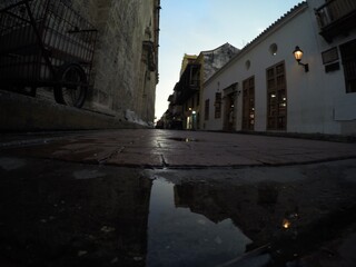 calles coloniales en Cartagena de Indias Colombia 