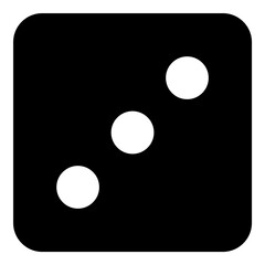 Dice Flat Icon Isolated On White Background