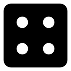 Dice Flat Icon Isolated On White Background