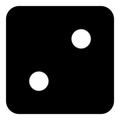 Dice Flat Icon Isolated On White Background