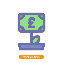 investment icon isolated on white background. for your web site design, logo, app, UI. Vector graphics illustration and editable stroke. EPS 10.