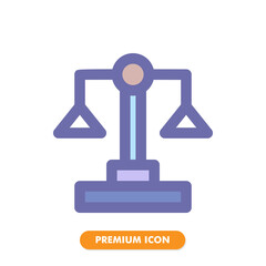 balance icon isolated on white background. for your web site design, logo, app, UI. Vector graphics illustration and editable stroke. EPS 10.