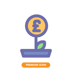 investment icon isolated on white background. for your web site design, logo, app, UI. Vector graphics illustration and editable stroke. EPS 10.