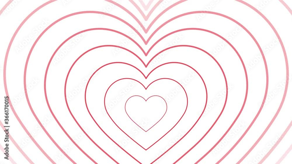 Aufkleber pulsing red graphic heart icon with animated loop moving background, can be used for valentines or m