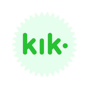 Kik logo. Kik mobile application. Messenger Kik icon . Kharkiv, Ukraine - June, 2020 Stock-illustration | Adobe Stock
