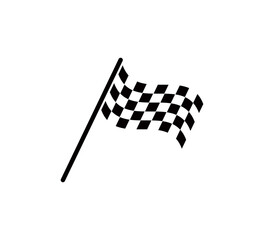 Race flag icon vector logo illustration