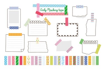 ガーリーなマスキングテープのイラスト