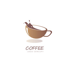 Coffee Logo Design Template Flat Style Vector Illustration