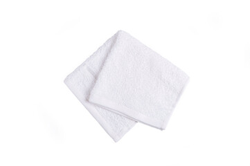 White spa towel isolated on white background