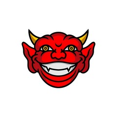 vintage demon head logo