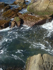 water flowing over rocks