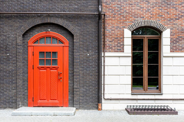 Fototapeta na wymiar neat simple facade of a modern typical house
