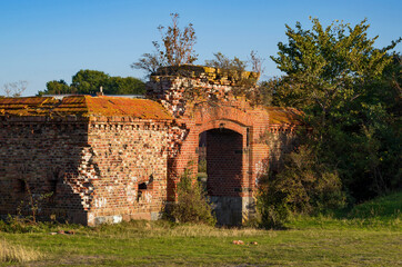 Remnants of an old fort, Baltiysk, Kaliningrad region, Russia. Baltiysk, before known as Pillau, is the ultimate western city of Russia.