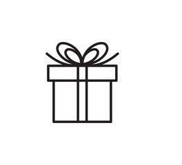Gift icon vector logo design template