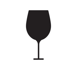 Wine glass icon vector logo design template