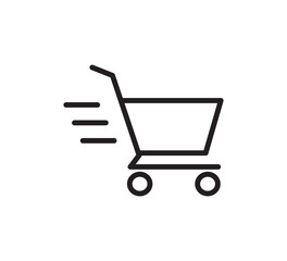 Trolley icon vector logo design template