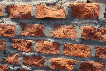 적벽돌 시멘트 벽면 패턴