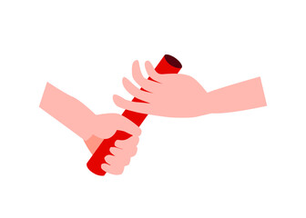 陸上競技　リレー　バトンパス