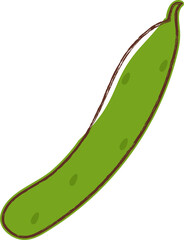 手描き風のきゅうり