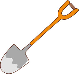 手描き風のスコップ