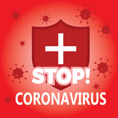 Obraz premium Stop coronavirus poster