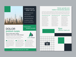 Modern professional two-sided flyer vector design template