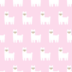 seamless pattern, lama art surface design for fabric scarf and decor
