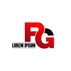 Letter PG monogram logo design vector