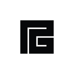 Letter PG monogram logo design vector