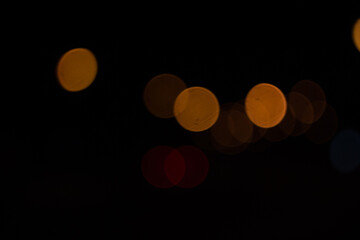 colorful lights on a black background