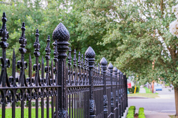 Elaborately Designed Wrought Iron Fence