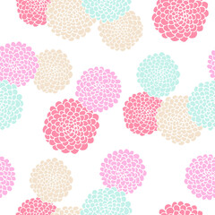 菊柄　シームレスなパターン