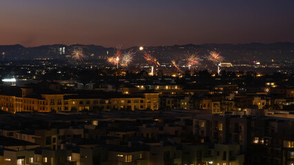 Fototapeta premium Los Angeles Fireworks