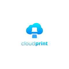 Fototapeta premium cloud print online logo