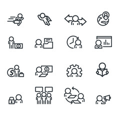 People and Office icons set,Vector
