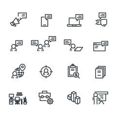 People and Office icons set,Vector