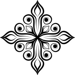 Creative mandala design. Black and white mandala.Mandalas for coloring book. decorative element.